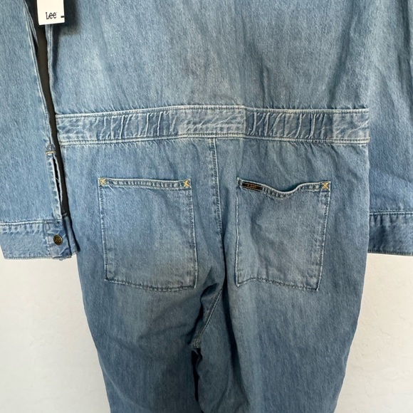Lee Vintage Modern Denim Jean Union Alls Coveralls Jumpsuit Heart Patch small - Picture 14 of 15